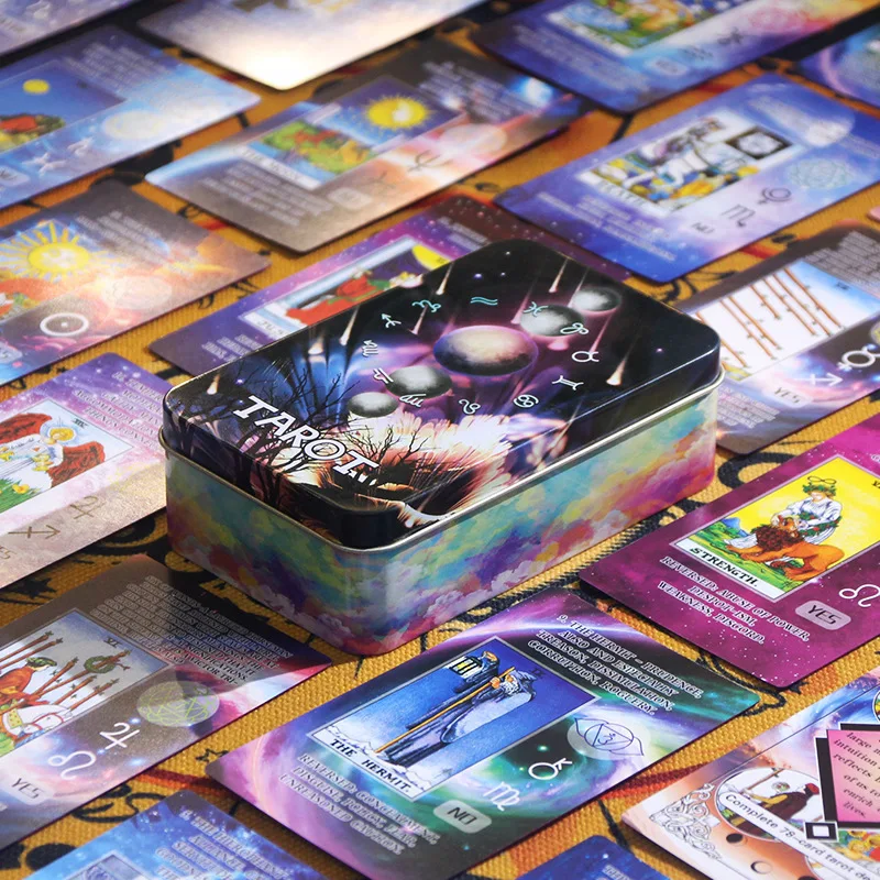 37 Style Oracle Tarot Cards 78 Cards Tin Metal Box New Upgrade Card Edge Party - £18.28 GBP+
