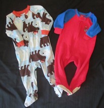 Baby Boy lot of 2 Sleepers Gerber ,Carter&#39;s size 12mos - $4.99