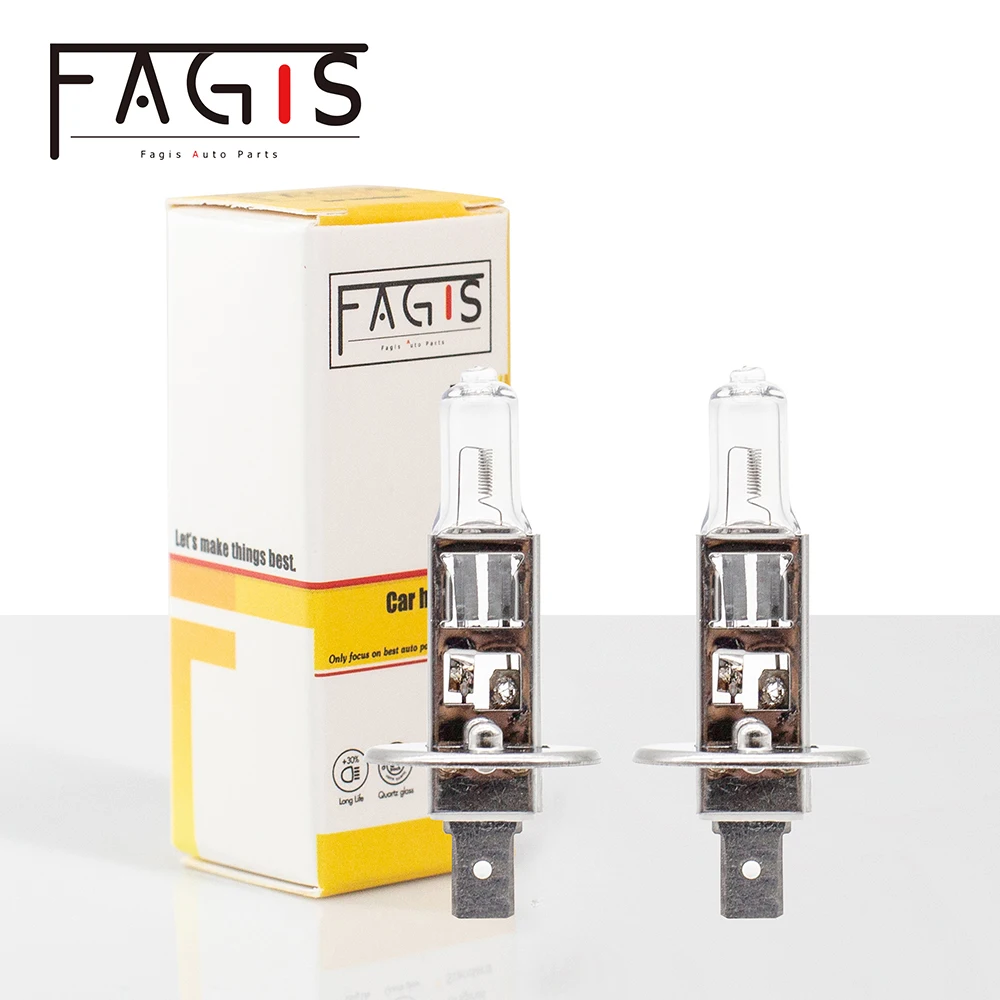 Fagis 2Pcs High Quality H1 12V 55W White Clear Gl Car Lights Headlight A... - £107.79 GBP