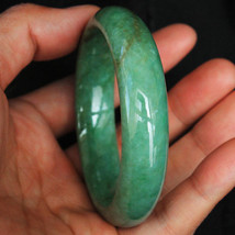 100% Natural Perfect Grade A Green Purple Jadeite Jade Bangle CJBH46 - £157.22 GBP