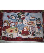 2 Let It Snow Happy Holidays Snowman Woven Dining Placemats - $173.63 MXN