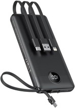 Portable Charger with Built in Cables 10000mAh Power Bank for Slim Fast Charge U - $51.26