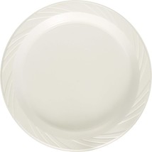 Genuine Joe 10329 9-Inch Plastic Round Plates Reusable/Disposable 125/PK White - £39.15 GBP