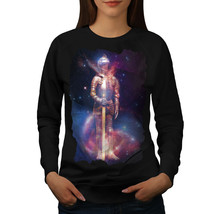 Wellcoda Knight Planet Space Womens Sweatshirt, Cosmos Casual Pullover Jumper - £22.74 GBP+