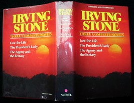 Irving Stone Three Complete Novels 1981 Hc Van Gogh~Michelangelo~Andrew Jackson - £9.89 GBP