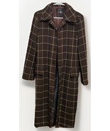Zara Vintage Lined 55% Wool Brown Long Dress Coat Size 8 - $82.04 CAD