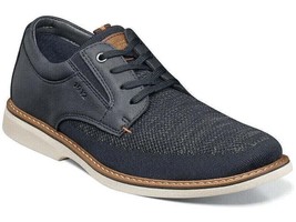 Men&#39;s Nunn Bush Otto Knit Plain Toe Oxford Walking Shoes Navy Multi 84964-492 - £66.83 GBP