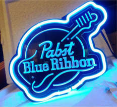 Pabst Blue Ribbon Guitar 3D Acryl Neon Sign 12&quot;x10&quot; - £54.84 GBP