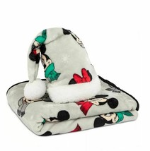 Disney Mickey Mouse Travel Blanket and Santa Hat T4103049 - £28.48 GBP