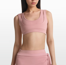 Nike x Skims Matte Double Strap Scoop Bra Women's Sportswear Gym Top IU8... - $89.91
