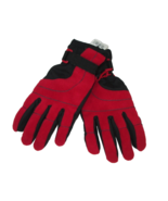 Gap Kids Fleece Gloves Size Large Red Black Non-Skid Palms Size Large - $9.89