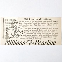 Pearline Laundry Detergent Soap 1897 Advertisement Victorian Cleaning ADBN1A7 - £15.45 GBP