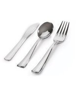 150 Sets Reflections Like Silver Plastic Silverware, Cutlery Combo of 45... - $45.60