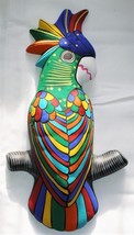 14&quot; Mexican Clay Ceramic Tropical Bird Figurine Dimensional Wall Art Decor RF4 - £20.57 GBP