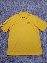 Nike Golf Dryfit Gold Men&#39;s XL Polo Style Collared Shirt Crown Plaza Inv... - £7.82 GBP