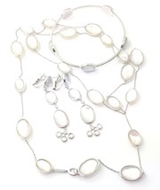 Ivanka Trump Bubble 18k Gold Diamond Crystal MOP Set Necklace Bracelet Earrings - £4,876.34 GBP