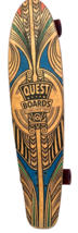 Quest Tribal Spirit Polynesian inspired 40&quot; Kicktail Longboard - £33.08 GBP