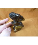 (Y-BUN-ST-719) brown Tiger&#39;s eye BUNNY RABBIT gemstone carving FIGURINE ... - €21,83 EUR