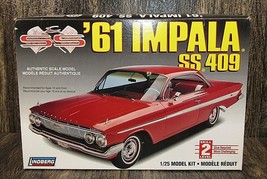 1996 Lindberg &#39;61 Impala SS 409 Model Kit #72163 1:25 Skill 2 Level VTG-... - $27.69