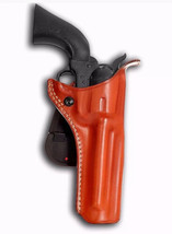 Fits Colt SAA 357 Mag 3-3/4”BBL Leather Paddle Holster Open Top #1810# R/H - £49.98 GBP