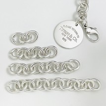 Return Tiffany Round Tag Charm Bracelet Lengthen Extension Repair Chain ... - £21.93 GBP+