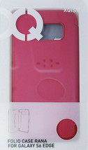 Genuine New Hot Pink XQISIT Folio Case Cover Rana Fits Samsung Galaxy S6 Edge - £5.68 GBP