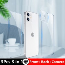 3in1 Front+Back+Lens Full Cover Protective Tempered Glass For iPhone 11 12 14 13 - £5.86 GBP