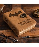 Leather Cover Handmade Deckle Edge Paper Vintage Engraved Diary with Met... - $50.00