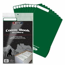 1x Comic Book Dividers - Pack of 25 Green Dividers (1-CD-GRN) - £16.49 GBP