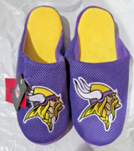 NFL Minnesota Vikings Logo on Mesh Slide Slippers Dot Sole Size Men XL by FOCO - £22.74 GBP