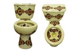 Mexican Talavera Ceramic Toilet Hand Painted- Girasoles Amarillos - - $1,199.00