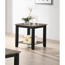Modern Look Wooden 1pc End Table Living Room Sofa Side Table Solid Rubberwood - £146.56 GBP