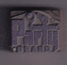 Vintage PARTY BRAND Wood Block Ink Stamp Advertising Print Block - £3.13 GBP