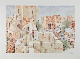 &quot; The Vieux Ville &quot; Par Shmuel Katz Signé Édition Limitée 95/400 Lithographie - $497.25