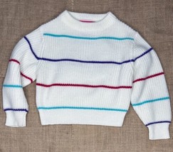 Vintage Top Trend Boys Striped Grandpa Sweater Size 4 Y2K Hipster Softboy Retro - $17.82