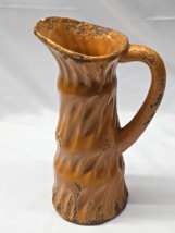 Vintage Brown Ridge Pattern Pottery 8.25” Beer Water Pitcher Jug - Unkno... - $298.02 MXN