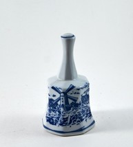 Holland Windmill Bell Ceramic Beautiful Hand Painted 4.25&quot; Vintage - £8.00 GBP