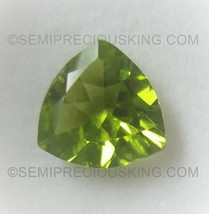 Natural Peridot Trillion Faceted Cut 10X10mm Parrot Green Color VS Clarity Loose - £278.14 GBP
