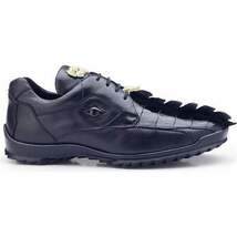 Men Belvedere Mens Vasco Shoes Hornback Crocodile Sneaker Shoes Dark Blue 336122 image 7