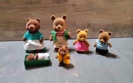 Vintage 80s Mapletown Sylvanian Families Calico Critters Bears Family Mom &amp; Kids - £36.63 GBP