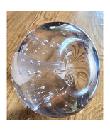 2&quot; Apple Vintage Clear Controlled Bubble Paperweight Blown Glass Taiwan - €10,06 EUR