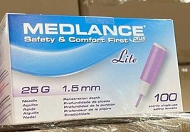 	 Medlance Plus Lite 25g - 100ct 1.5mm  exp 05/2024 safety lancets  - £15.71 GBP