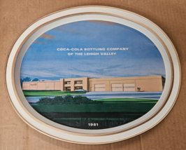 Drink Coca Cola Sign Bottling Company Lehigh Valley Coke Metal Serving Tray - £35.70 GBP
