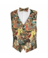 David&#39;s Formal Wear Hawaiin Luau Tuxedo Vest and Bow Tie Size Large - $147.00