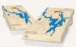 Lake Badin Cornhole Board Vinyl Wrap Skins Laminated Sticker Set Decal - $53.99