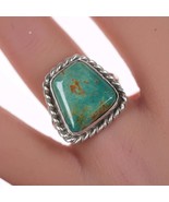 sz7.5 Chimney Butte Navajo silver and turquoise ring - $107.92