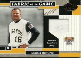 2002 Leaf Certified Materials Fabric Of The Game Base A Ramirez 99  054/100 - £5.97 GBP