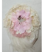 Frilly Frocks Baby Girl Off White Lace Bow/Flower/Pearls/Feathers Headband - £27.27 GBP