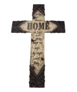 Rustic Tuscany Bless This Home Oh Lord We Pray Tooled Scrollwork Wall Cross - $693.40 MXN
