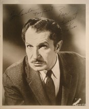 Vincent Price Signed Photo - House Of Wax - The Pit And The Pendulum w/COA - £227.33 GBP